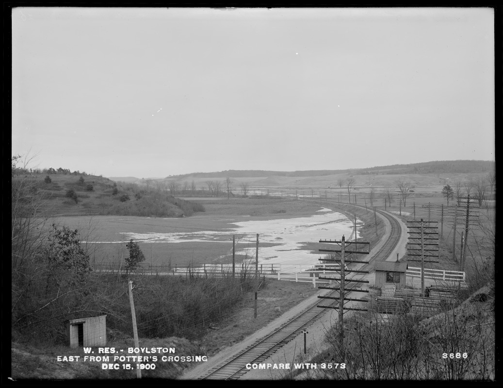 Wachusett Reservoir, easterly from Potter's crossing, with No