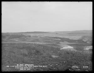 Wachusett Reservoir, North Dike, westerly portion; from the west (compare with No. 3472), Sterling, Mass., Dec. 15, 1900