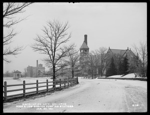 Distribution Department, Chestnut Hill Low Service and High Service Pumping Stations, Brighton, Mass., Jan. 25, 1901