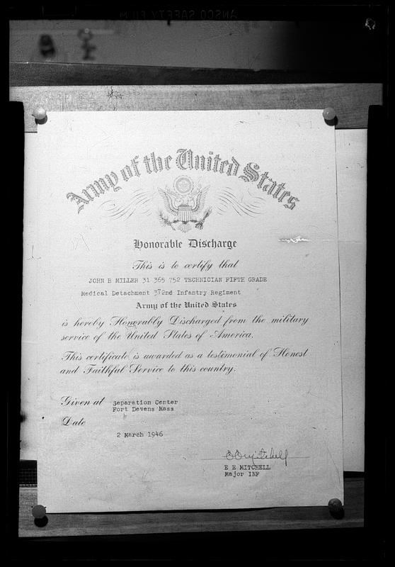 Army of the United States honorable discharge