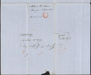 Albert W. Paine to George Coffin, 23 October 1850