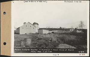 Prison Camp and Hospital, rear view of barns, Rutland, Mass., Dec. 7, 1934