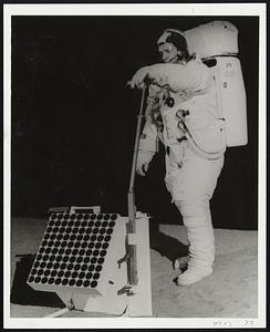 Moon-Earth Yardstick--The Laser Ranging Retro Reflector is an array of precision optical reflectors that will serve as a target for Earth-based laser systems. The reflector will allow precise measurement of the Earth-Moon distance, wobble of the Earth's rotation, measurement of gravity influences, and measurements of mass distribution in the Moon. It will also provide an opportunity to study whether continents drift on the surface of the Earth. Developed for the National Aeronautics and Space Administration, it will be carried abroad Apollo 11, the United States first manned lunar landing.