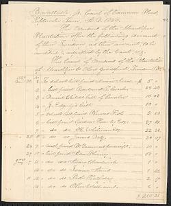 Mashpee Accounts, 1827-1828