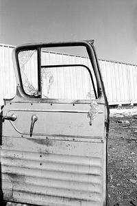 Abandoned truck door