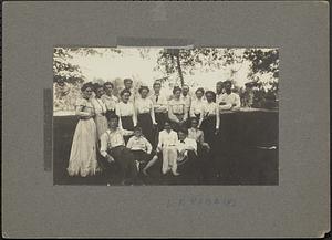 Group photograph outdoors summer