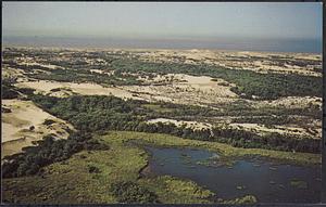 Aerial view of the Sand Dunes of the Outer Cape