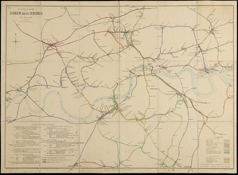 Railway diagram of London and its suburbs