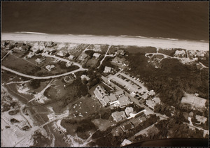 Aerial view of 120 Wauwinet Road and surrounding homes