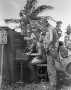 Captured Japanese piano on Guam