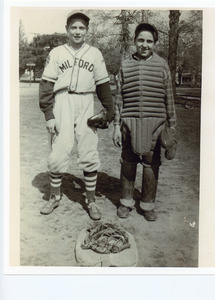 Young catcher & pitcher