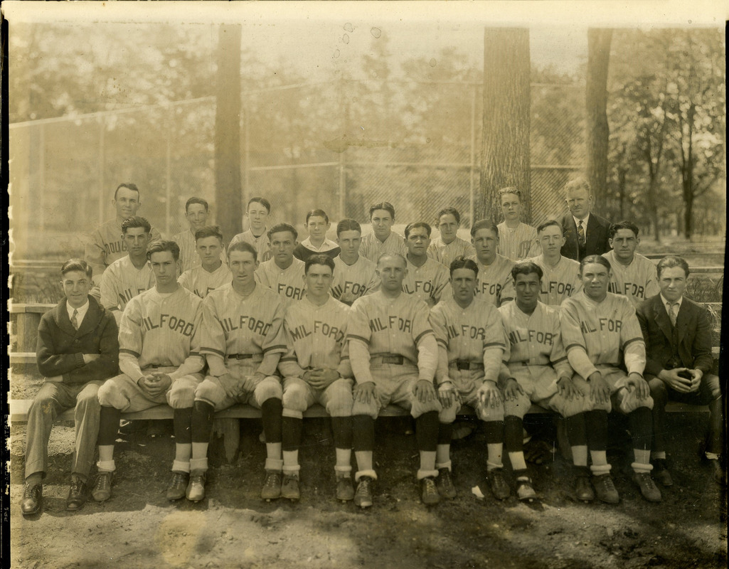 Milford High School baseball team 1930s Digital Commonwealth