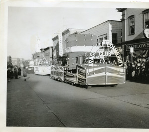 WWII victory parade, Main St., Braggville Community Club