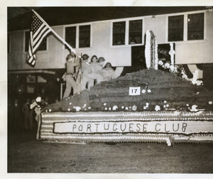 WWII victory parade, Main St., Portuguese Club float