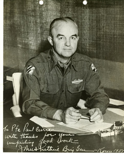 Inscribed photo to Paul E. Curran, Korea 1951