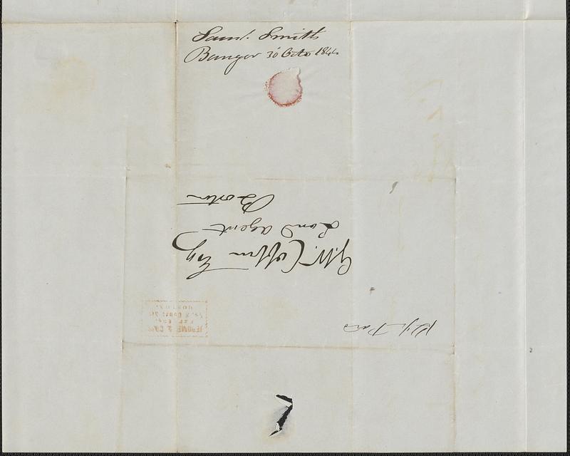 Samuel Smith to George Coffin, 30 October 1844 - Digital Commonwealth