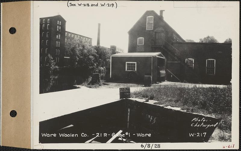 Ware Woolen Co., 21R, Gage #1, Ware, Mass., Jun. 8, 1928