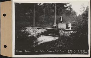 Beaver Brook, weir below Pepper's mill pond, Ware, Mass., 8:40 AM, May 12, 1936