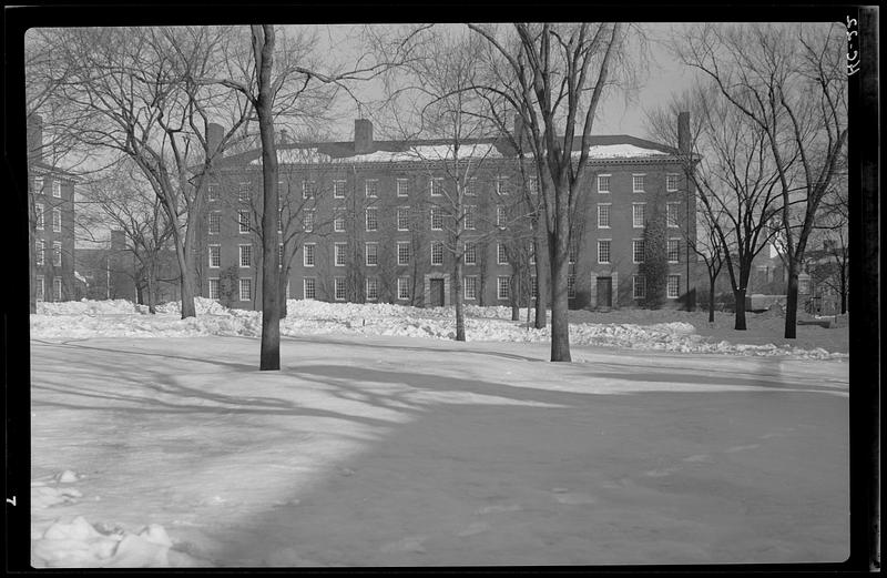 Holworthy Hall in winter, Cambridge - Digital Commonwealth