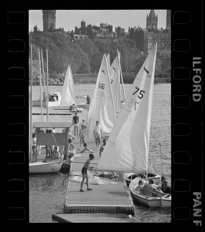 Charles River Basin boathouse, Back Bay Digital Commonwealth