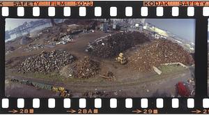 Scrap metal yard by Mystic River, Boston
