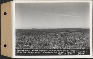 Contract No. 82, Constructing Quabbin Hill Road, Ware, panorama from summit of Quabbin Hill, compass bearing southwest, Ware, Mass., Jun. 7, 1940