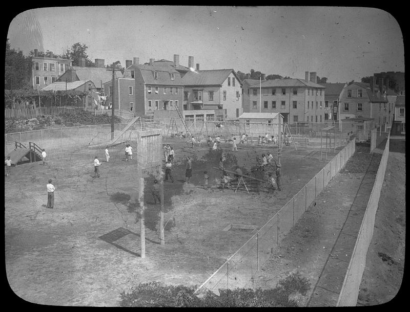 Children play at a park