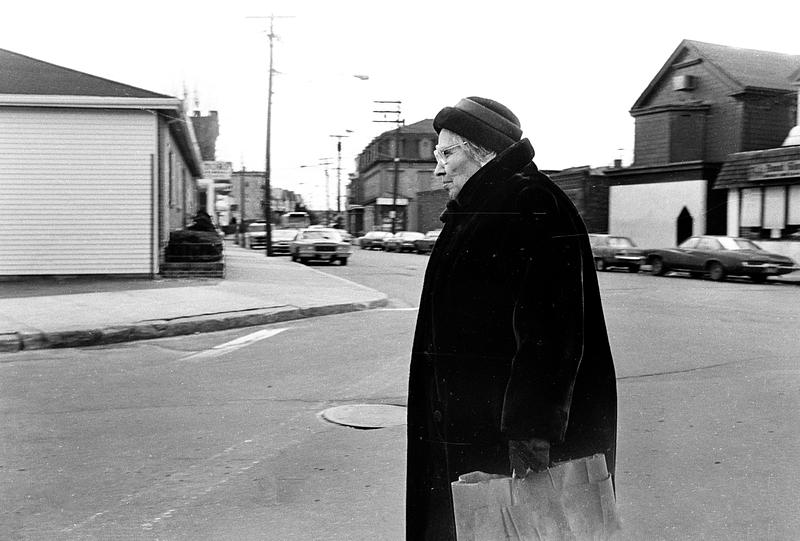 Crossing the street, Cary Square