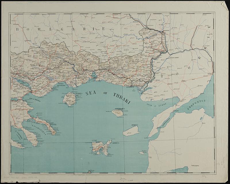 Map of Greece, geographical and altimetric