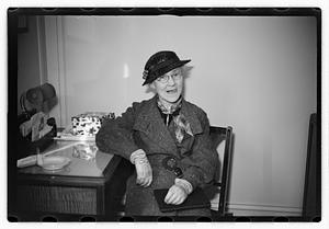 Mrs. Townsend, wife of Townsend old age plan
