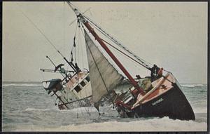 The 83' Gloucester Dragger "Ramonde" on the Peaked Hill Bars, Cape Cod National Seashore