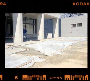 Sidewalk construction, Church Park Apartments, Massachusetts Avenue, Boston