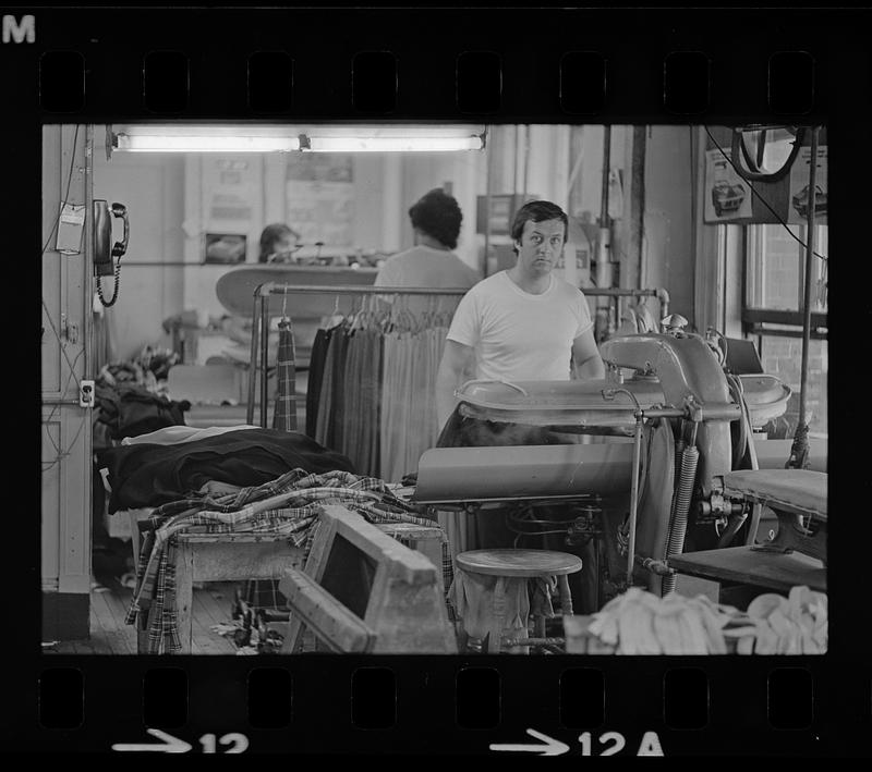 Garment center workers, Kneeland Street, downtown Boston