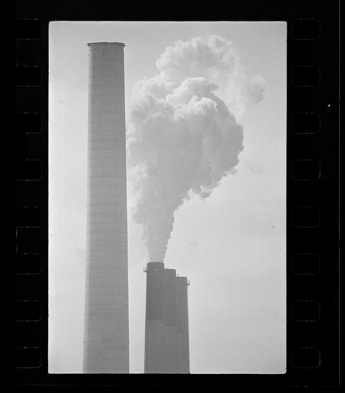Power plant chimneys, South Boston