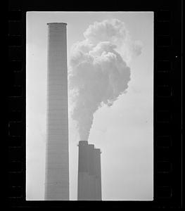 Power plant chimneys, South Boston