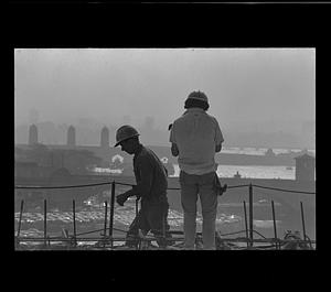 Charles River Dam construction work, Boston
