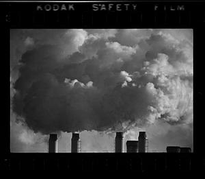 Power plant chimneys, South Boston