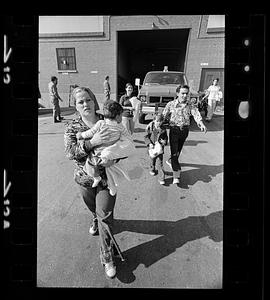 Chelsea Fire survivors at shelter, Chelsea, MA