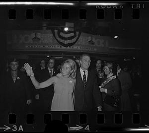 Mayor Kevin White and wife on election night, Boston