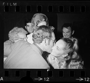 Mayor S. Lester Ralph and supporter on election night, Somerville