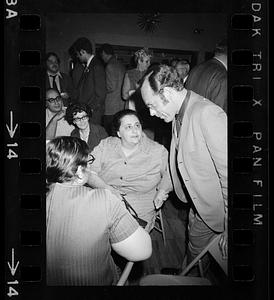 Mayor S. Lester Ralph and supporter on election night, Somerville