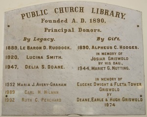Buckland Public Library memorial tablet, Buckland, Mass.