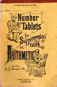 School tablet cover, Buckland, Mass., circa 1886