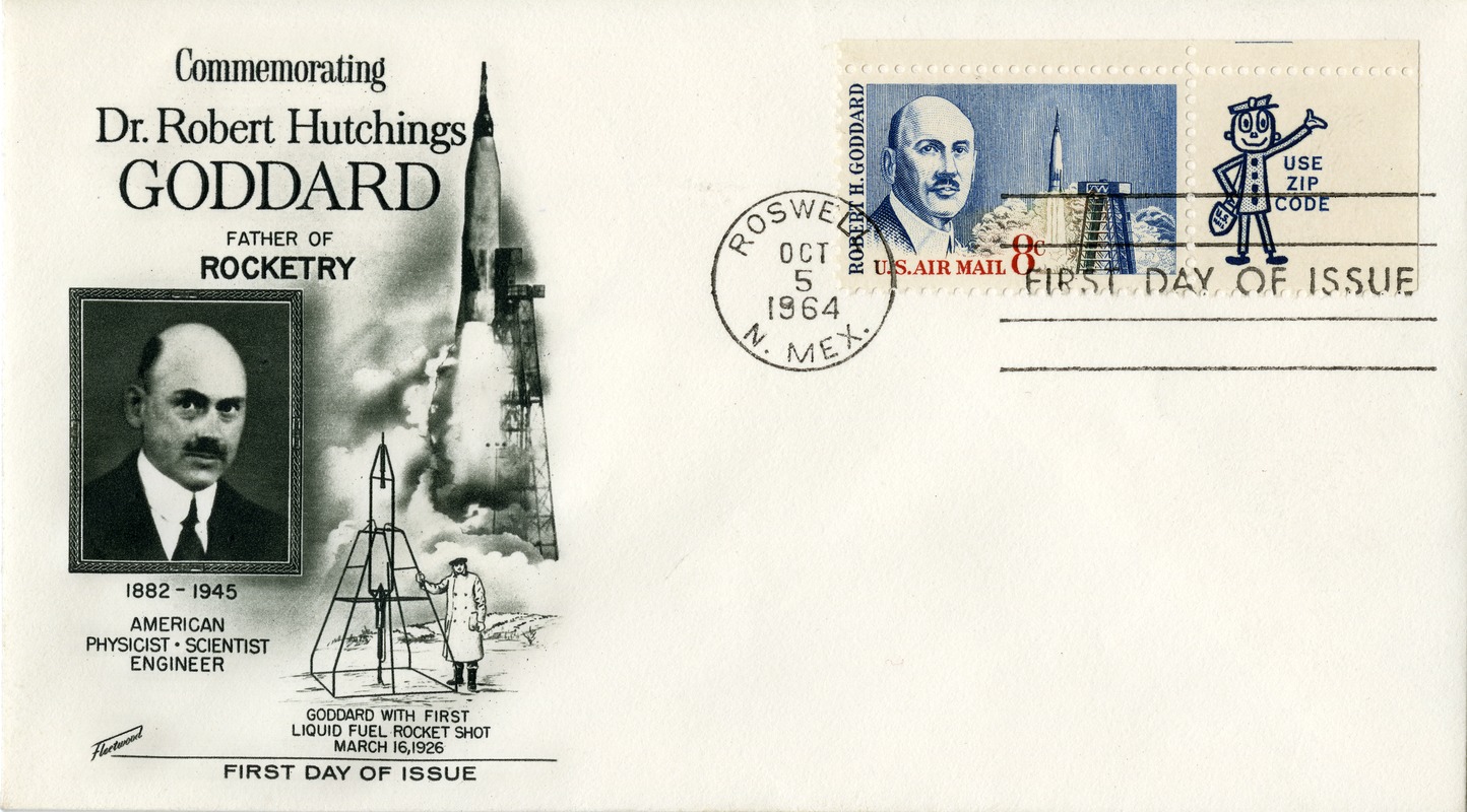 First Day Issue of the Robert H. Goddard Stamp