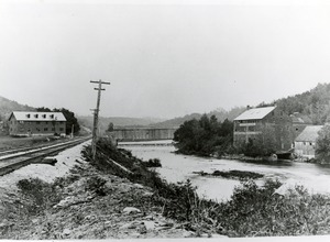 Spillway and Bridge, View from Railroad Tracks, Erving, Mass.