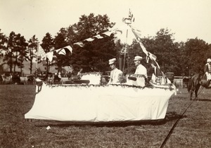 Battleship White Squadron. Harry Kellogg, Miss Ida V. Fisher, Greenfield Coaching Parade 1897 photo 2
