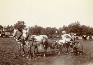 Carriage - Yellow Bunting. Mrs. Willard Pierce. Greenfield Coaching Parade 1897 photo 10