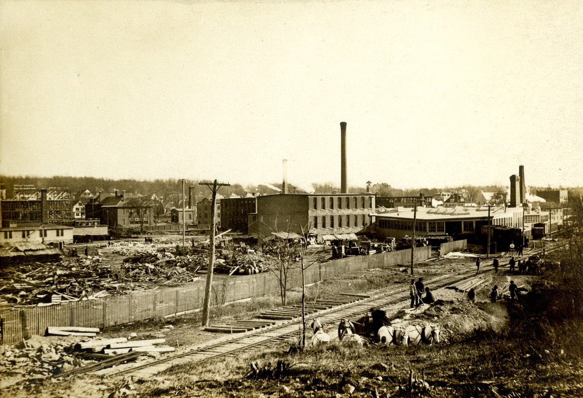 Draper Company, Hopedale (Mass.) eastward view of rear yard