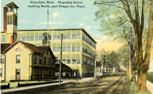 Postcard of Hopedale Street in Hopedale, Massachusetts