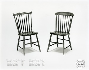 Ash Cupid's Bow Chair & Ash Crown Chair, S. Bent & Brothers, Inc.